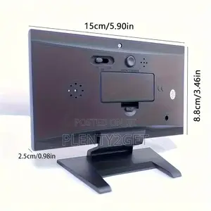 1pc Smart Weather Clock With Voice-Activated Backlight, Mult