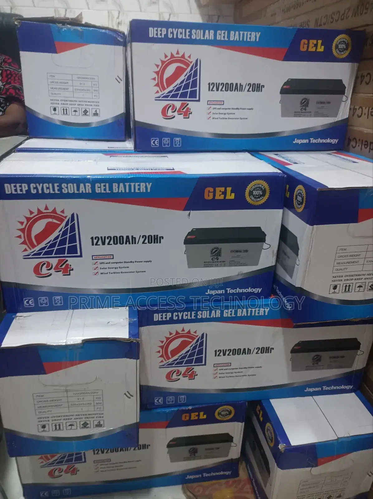 Long Lasting 200ah C4 Solar Deep Cycle Battery