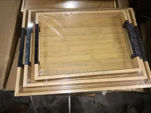 3set Bamboo Serving Tray Set