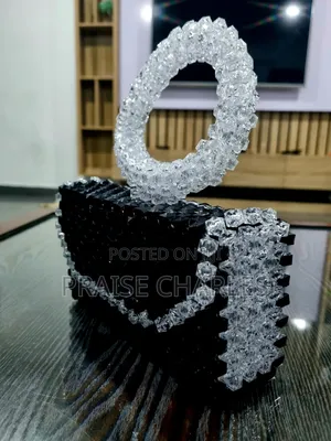 Photo - Flourish Fashion Pearl Evelope Black and White Bead Bag