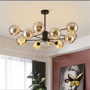 Modern Glossy Glass Ball Living Room Pendant Light