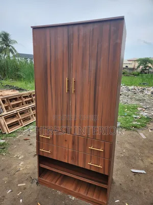Photo - Classic Two Doors Wooden Wardrobe Made With HDF Plywood