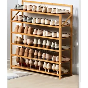 Foldable Bamboo Shoe Rack, Shoe Organizer