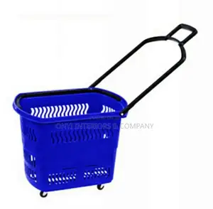 Classic 4 Wheel Supermarket Shopping Basket Tolley