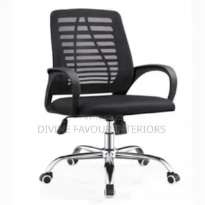 Mesh Fabric Office Chair With Height Adjustable Desk