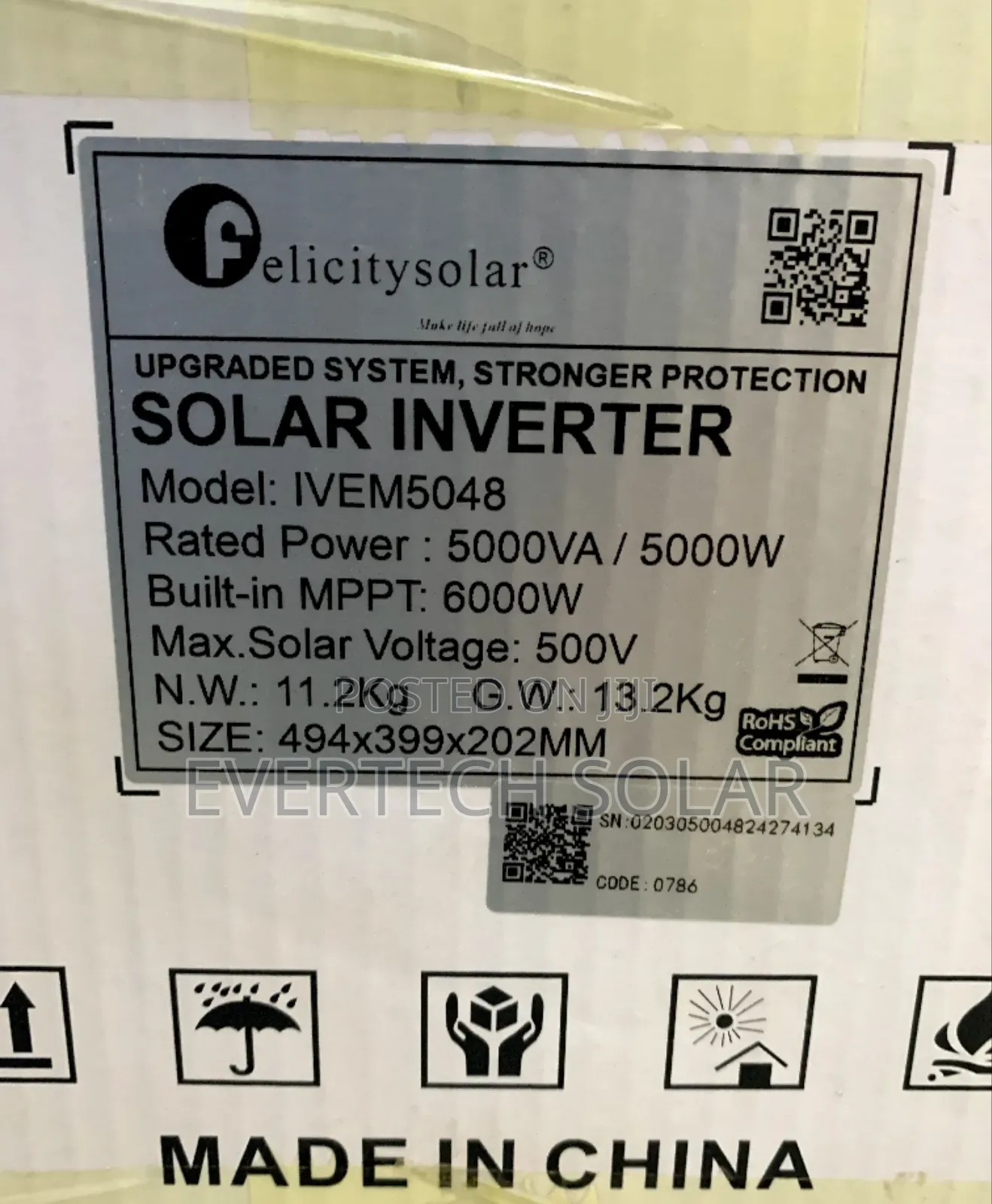 5kva Ivem Transformerless 48v Felicity Inverter