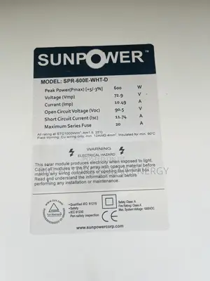 600watts Sun Power Solar Panel 144c
