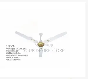 Duravolt 56" Inches Long Blade Ceiling Fan - White