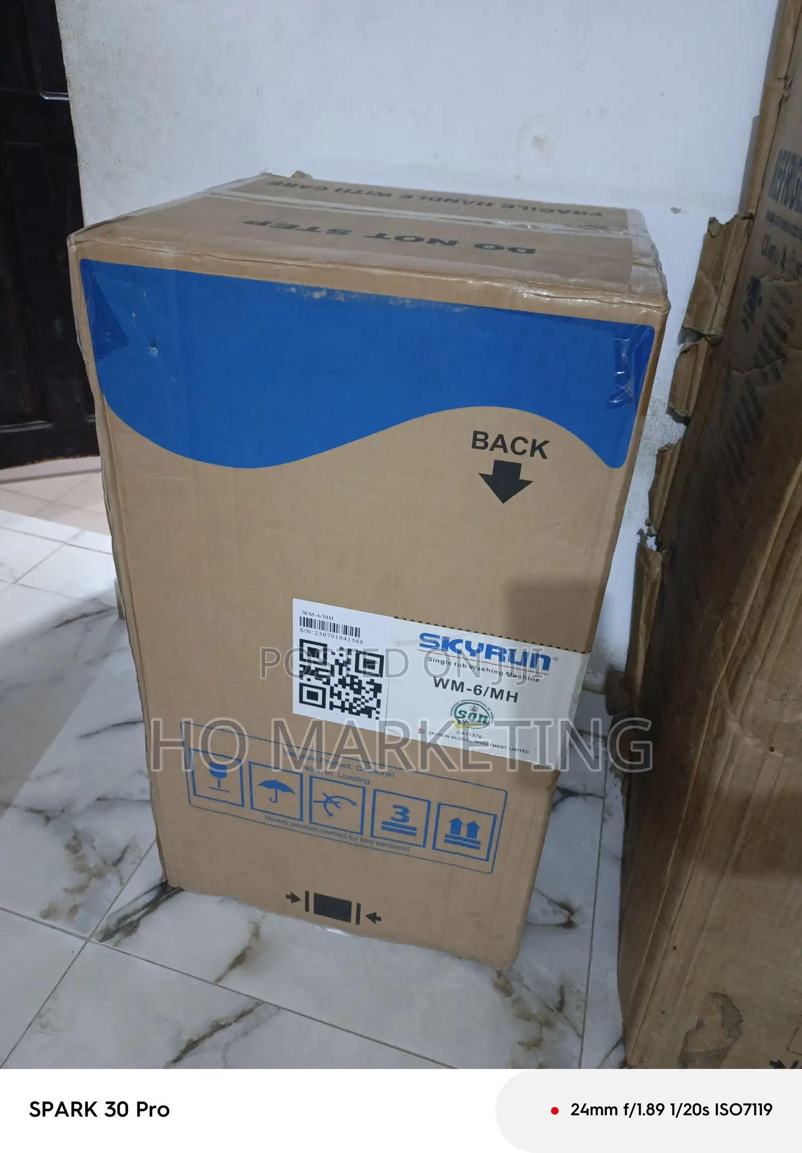 Skyrun 6kg Single Tub Washing Machine – Compact Efficient