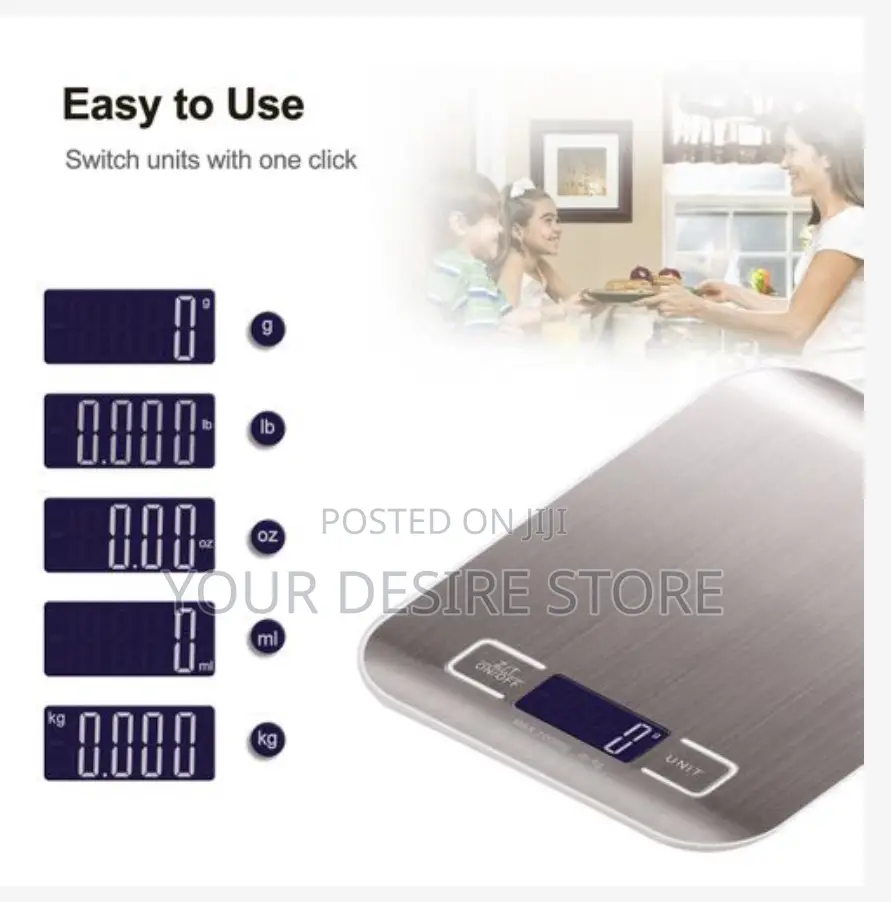 Rechargeable Kitchen Digital Food Scale 10kg/1g Measuring