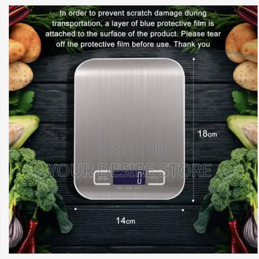 Rechargeable Kitchen Digital Food Scale 10kg/1g Measuring