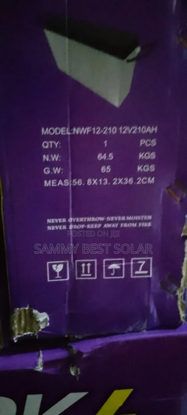 210ah-12v Net Work Gel Solar Battery/ Dry Cell Available.