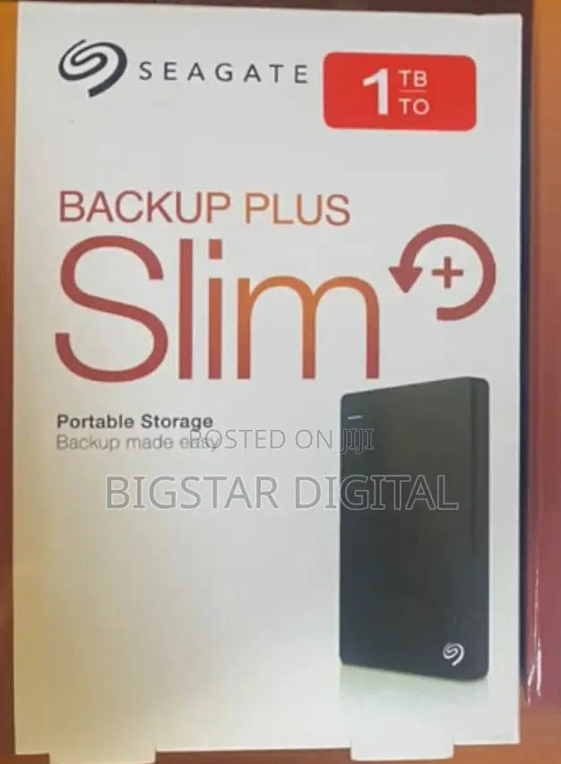 Seagate External Hard Drive Disk 1tb Backup Plus Slim
