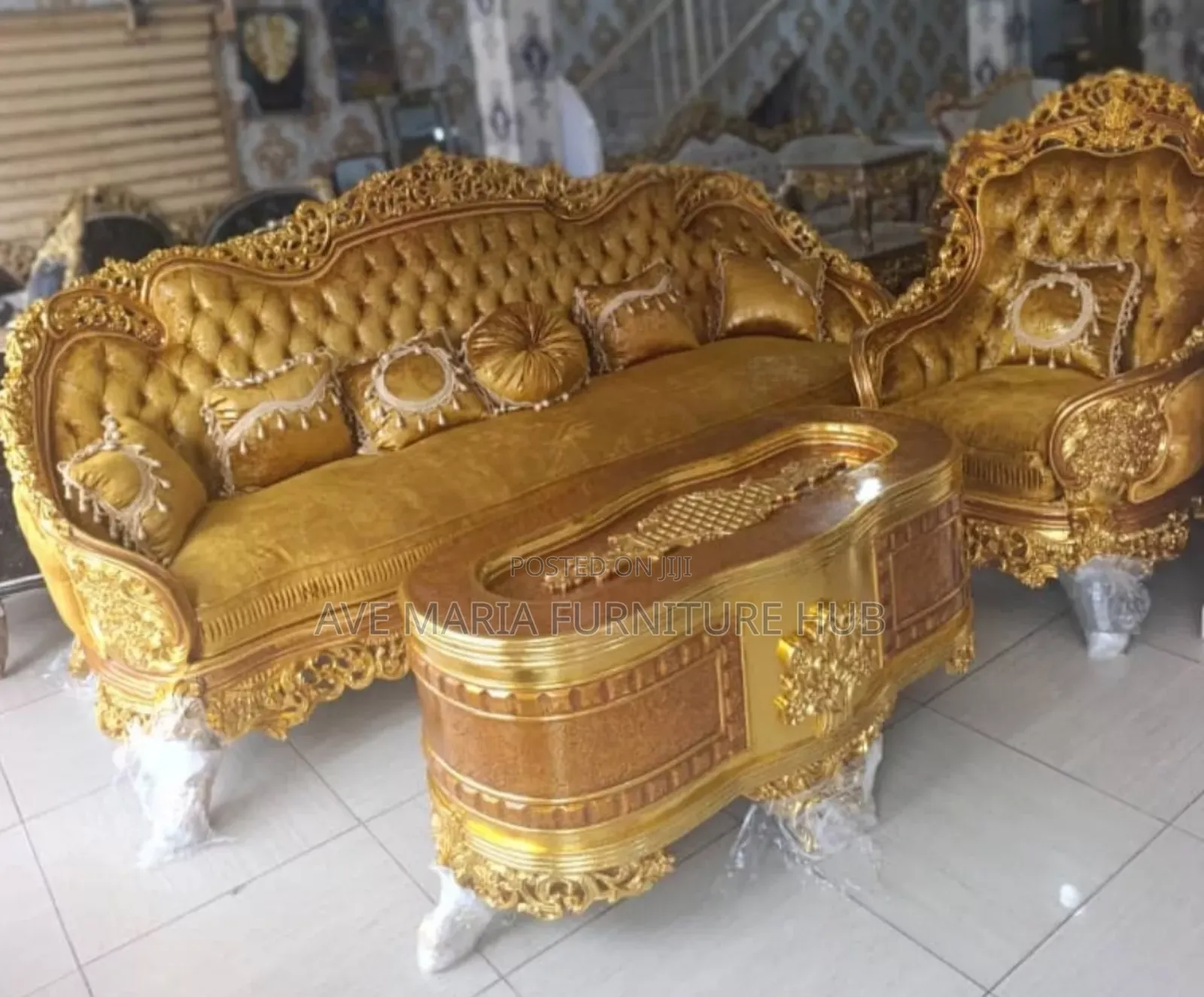 Executive Sofa Chair by 12 Seaters With Table and 2 Stools