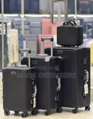 Set of 4 Aluminum Luggage Cases Box