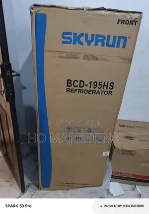Reliable Cooling Power – Skyrun 195l Double Door Fridge,