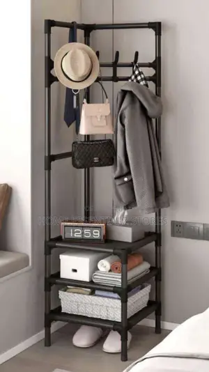 Room Corner Book Shelf Jacket Rack - Clothes Hanger