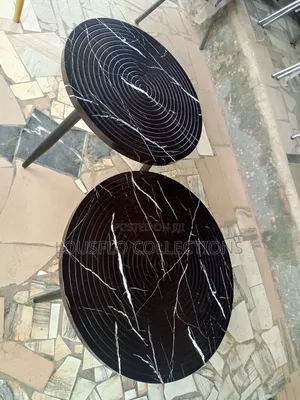 Quality Turkish 2in1 Marble Black Wooden Center Table