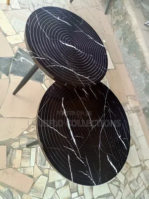 Quality Turkish 2in1 Marble Black Wooden Center Table