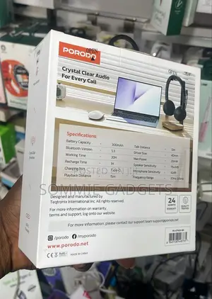 Porodo Office Wireless Headset 20hrs