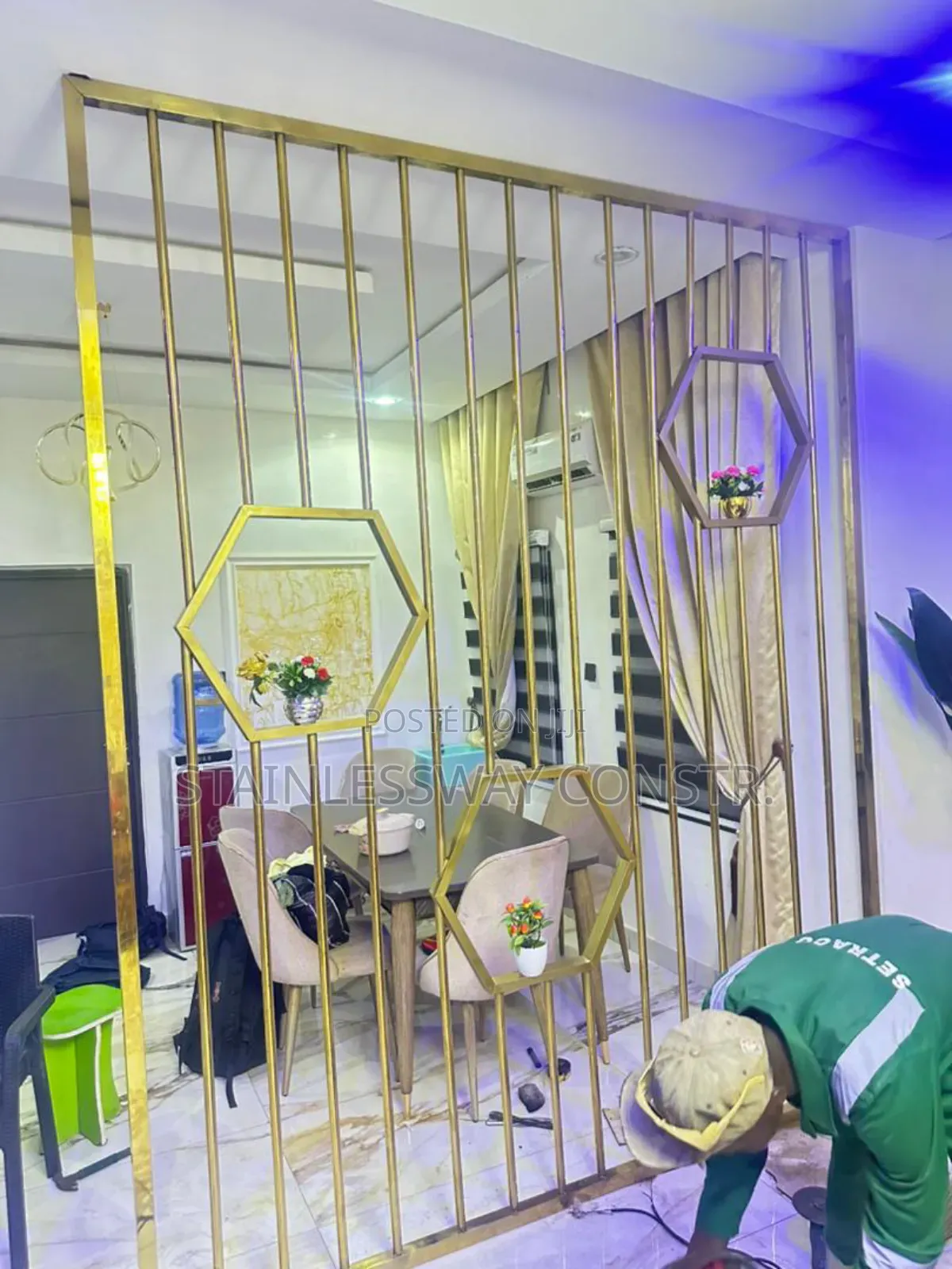 Gold Pipe Partition Design