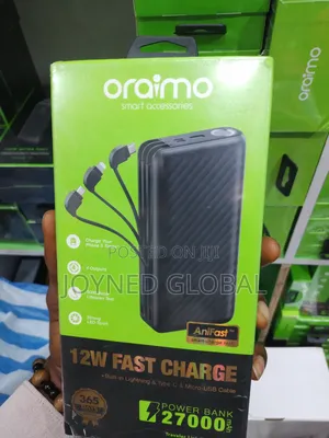 Oraimo 27000mah Powerbank With Inbuilt Cables