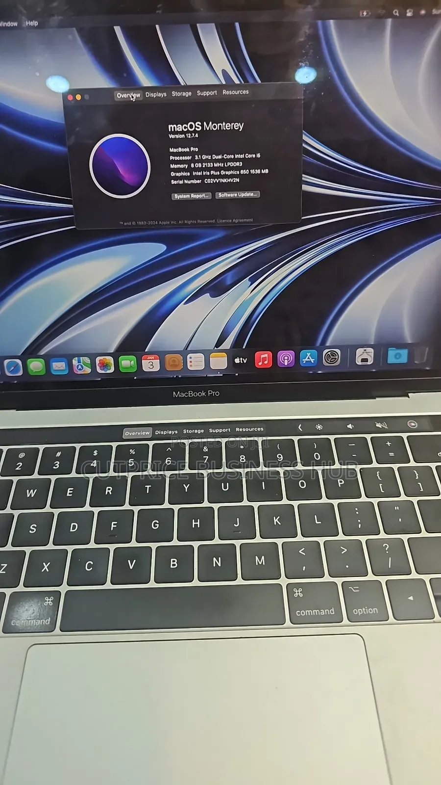Laptop Apple MacBook Pro 2017 8GB Intel Core I5 SSD 256GB