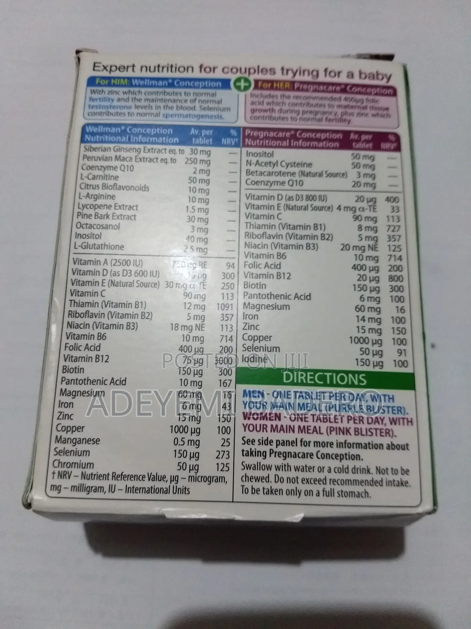 Pregnacare - His Her Conception - 60 Tablets Dual Pack