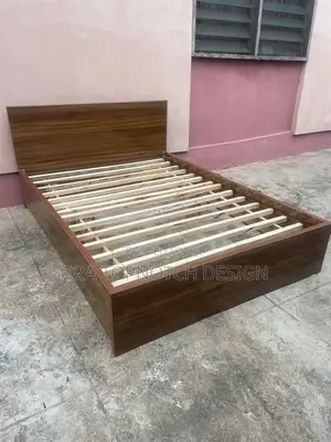 4.5 by 6 Black MDF Bedframe