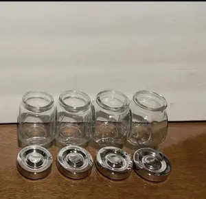 4pcs Round Glass Spice Bottle Set