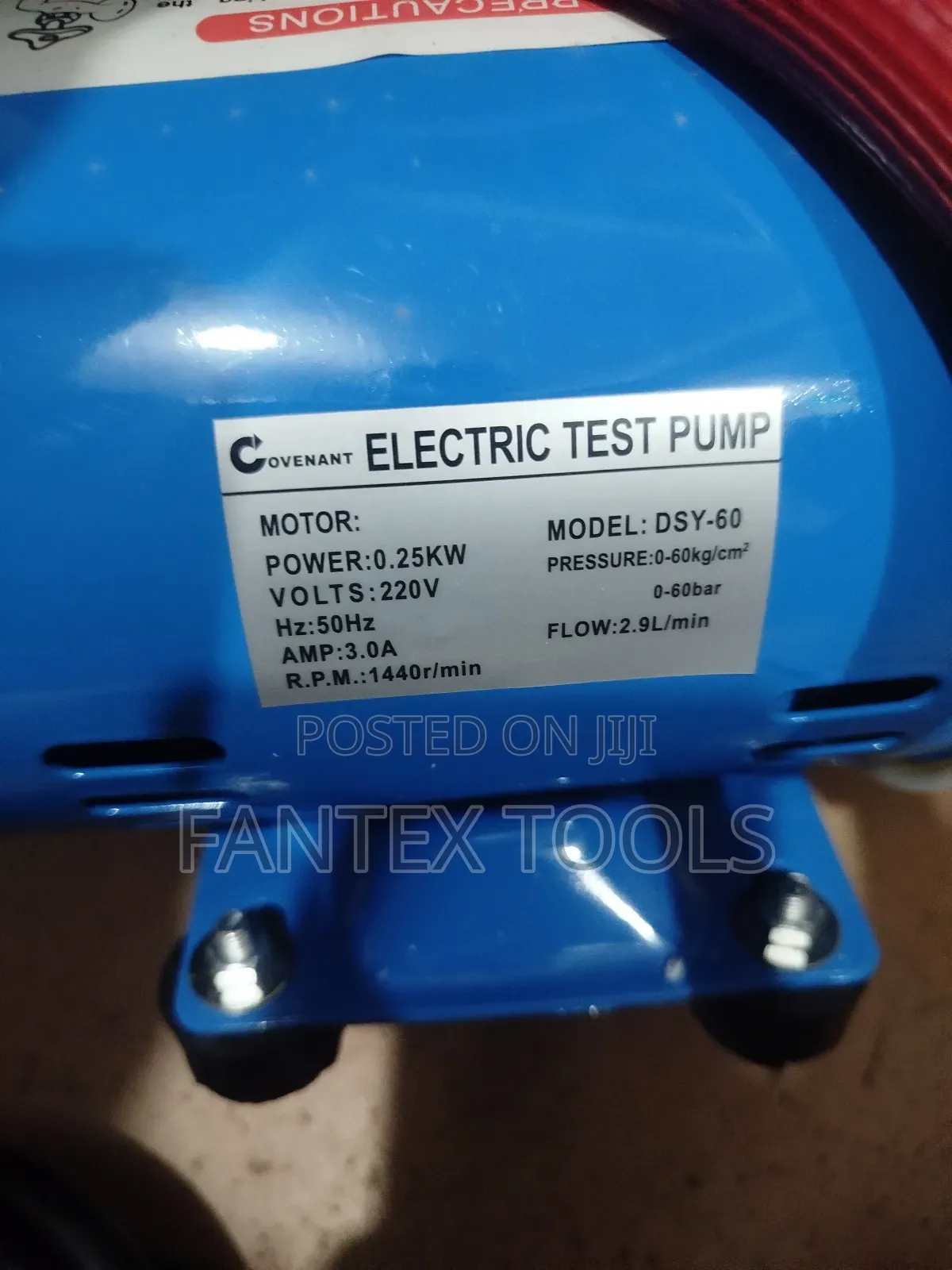 Electric Testing Pump.60 Bar.