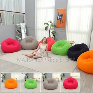 Inflatable Bean Bag Indoor/Outdoor Sofa With Pump
