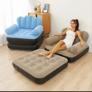 2-in-1 Inflatable Chair Bed With Pump – Durable Comfy