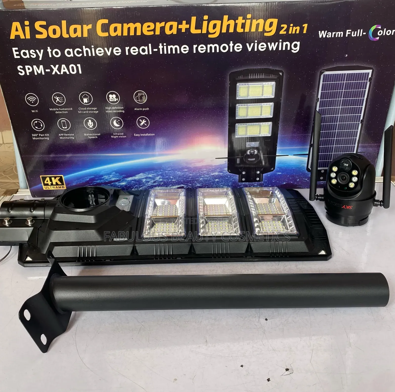 Solar Street Light With Single Lens 4g Solar Camera(V380app)