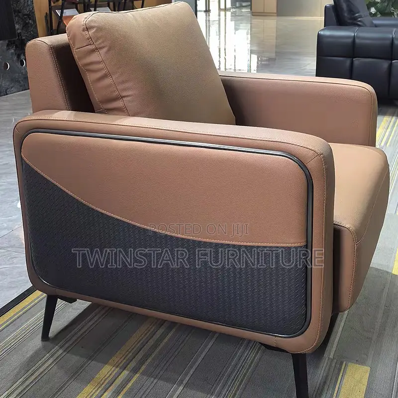 New Modern Luxury Leather 5 Seaters Sofa Chair