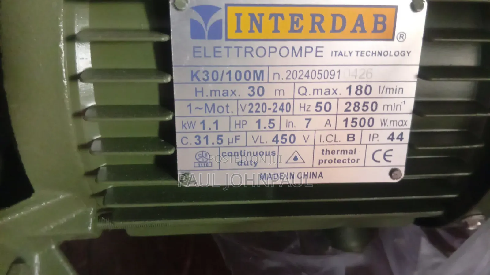 Surface Electric Pumping Machine 1.5hp