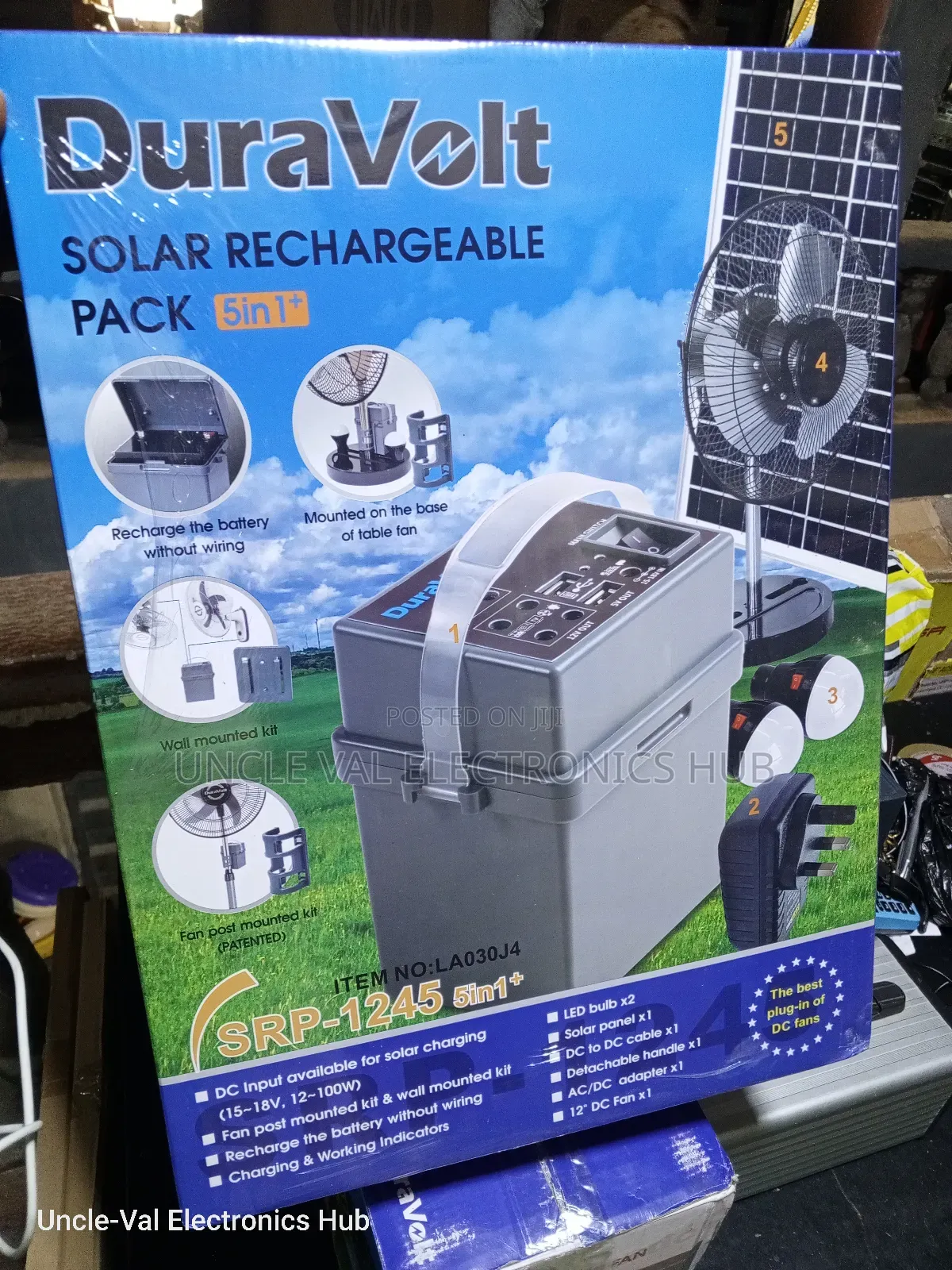 Duravolt Dc Solar Pack With Mini Fan