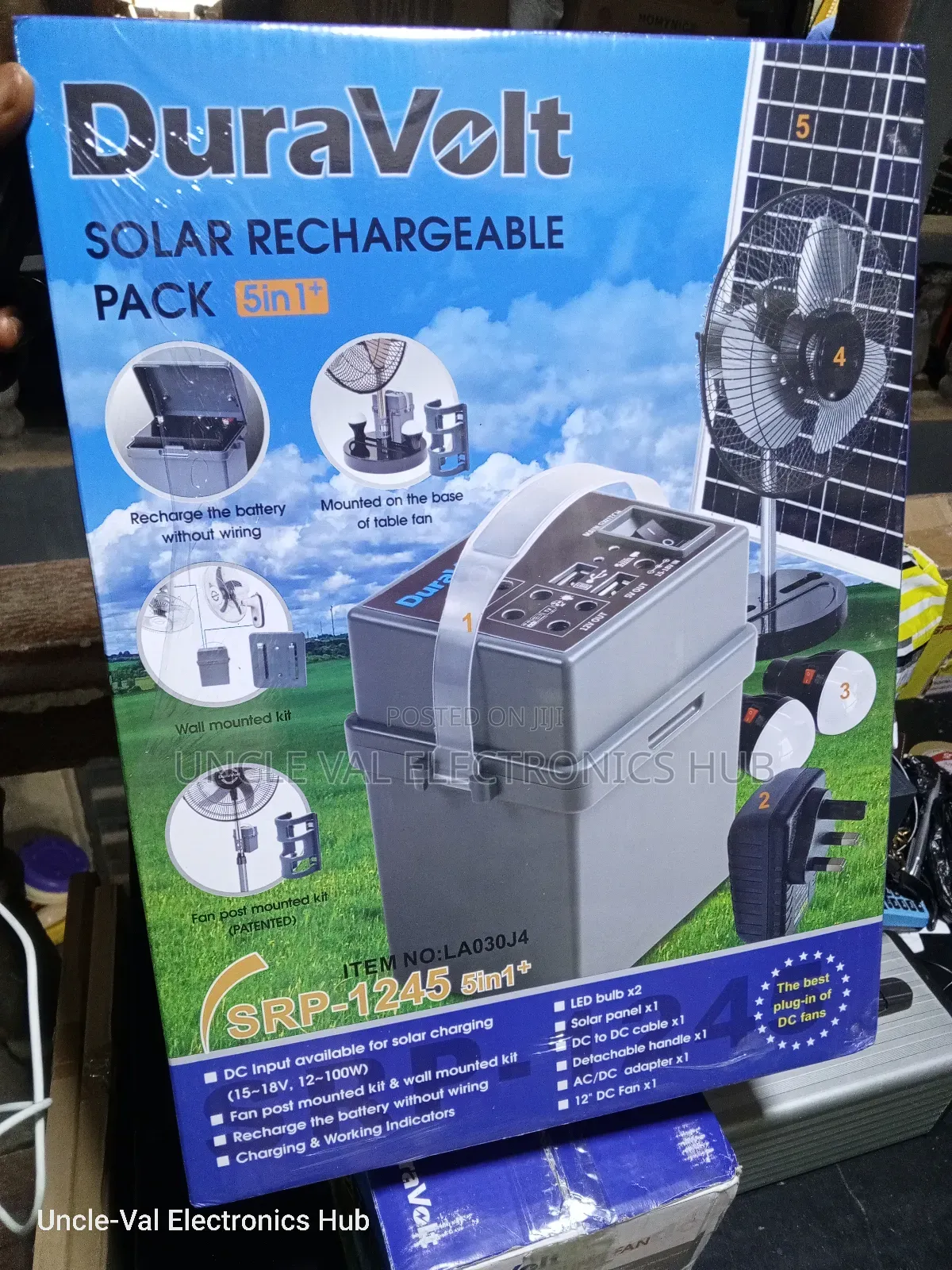 Duravolt Dc Solar Pack With Mini Fan