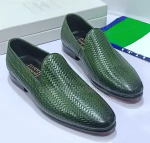 Green Color Classic Leather Corporate Shoe