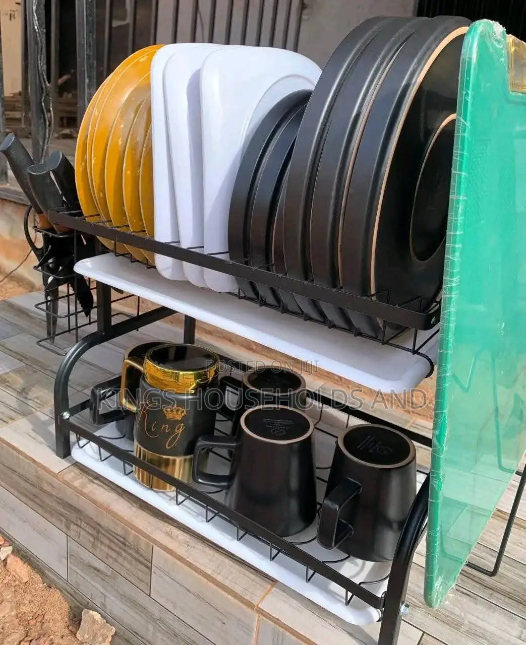 2 Layer Anti Rust Plate Rack