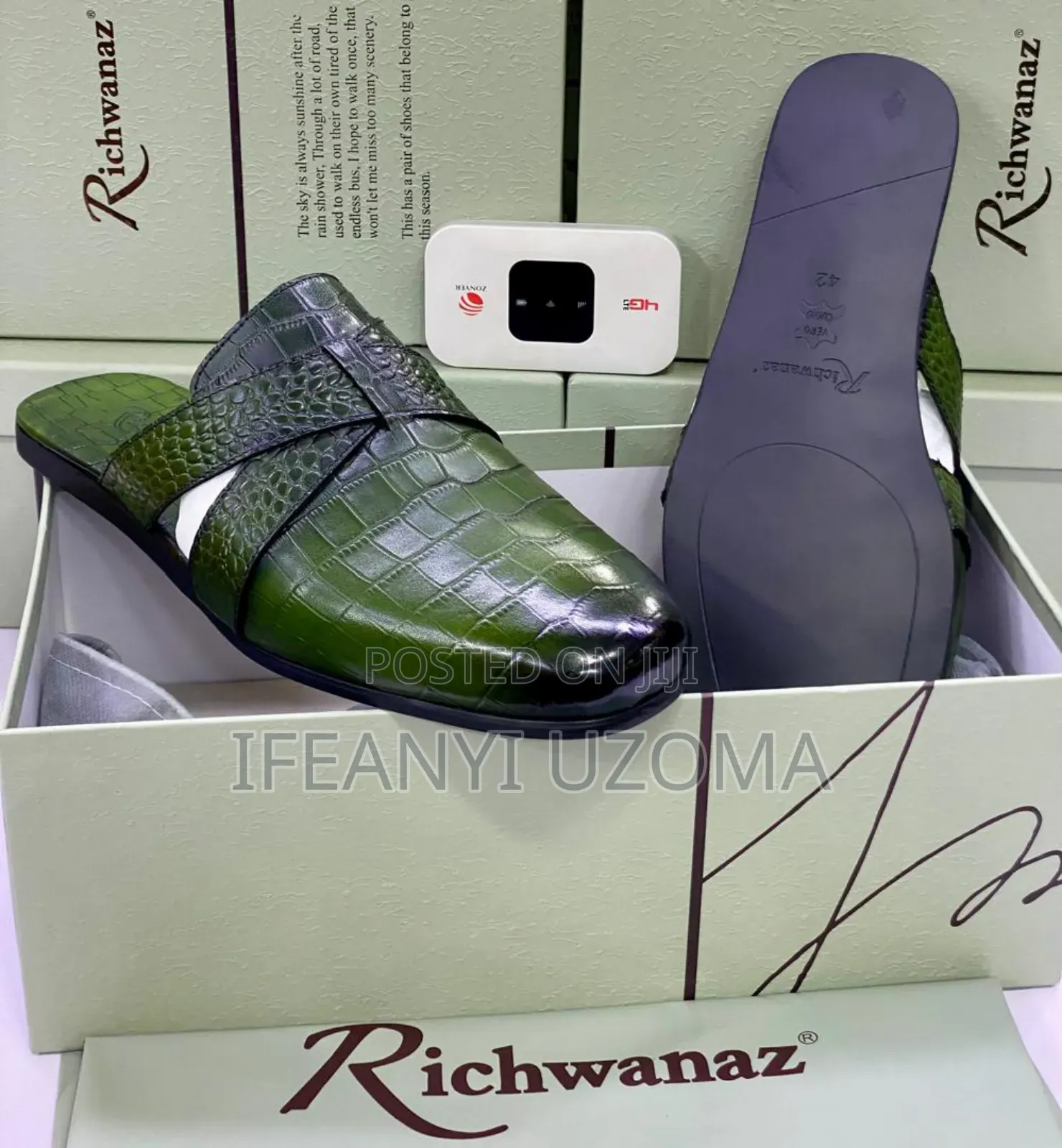 Flat Sole Leather Italian Half Shoe
