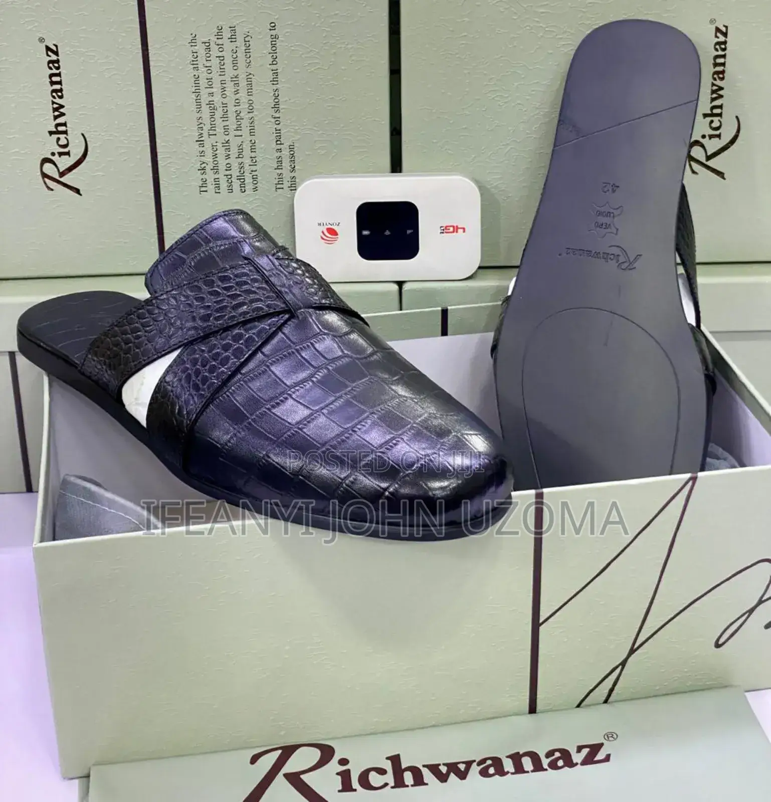 Flat Sole Leather Italian Half Shoe
