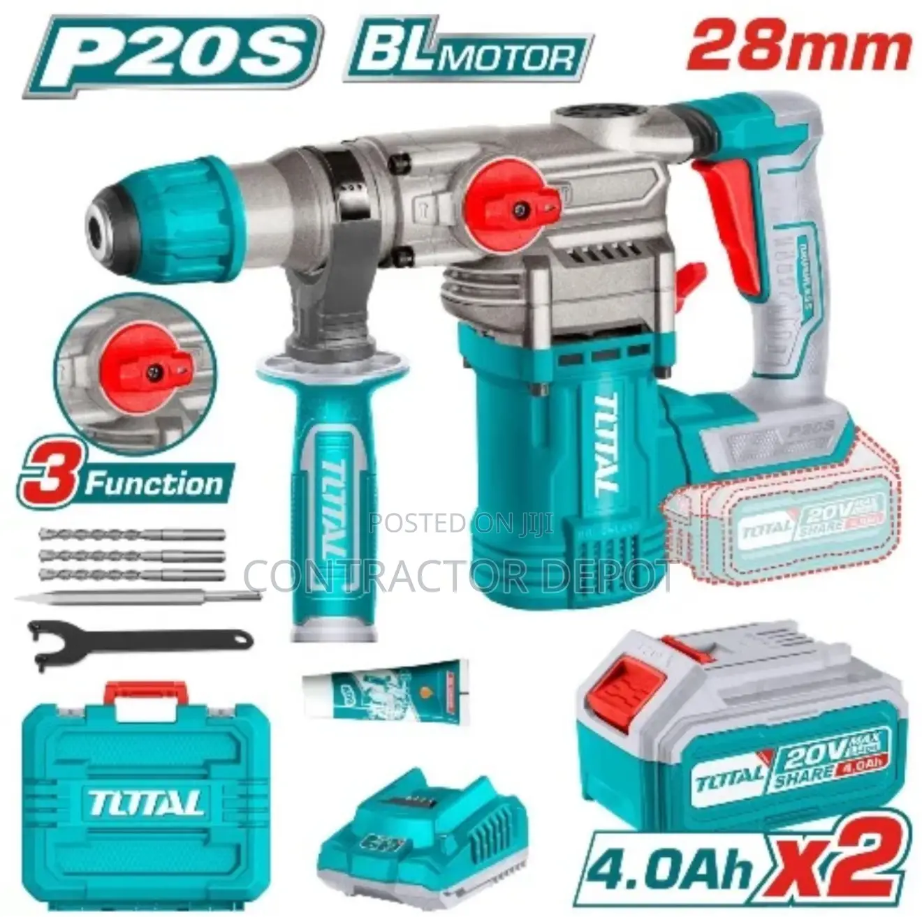 Total Heavy Duty Cordless Rotary Hammer