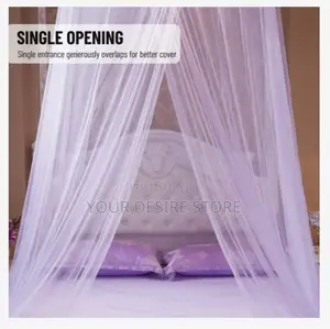 Mosquito Net Dome Single Entrance Fine Mesh Purple