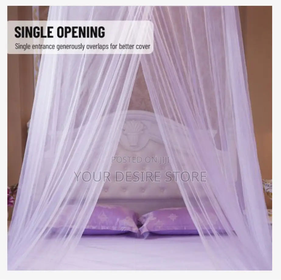Mosquito Net Dome Single Entrance Fine Mesh Purple