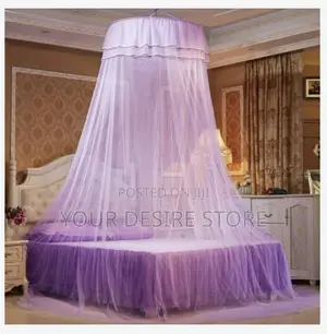 Mosquito Net Dome Single Entrance Fine Mesh Purple