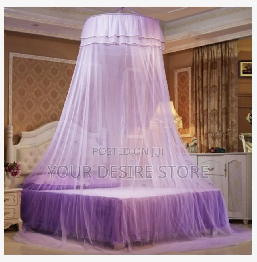 Mosquito Net Dome Single Entrance Fine Mesh Purple