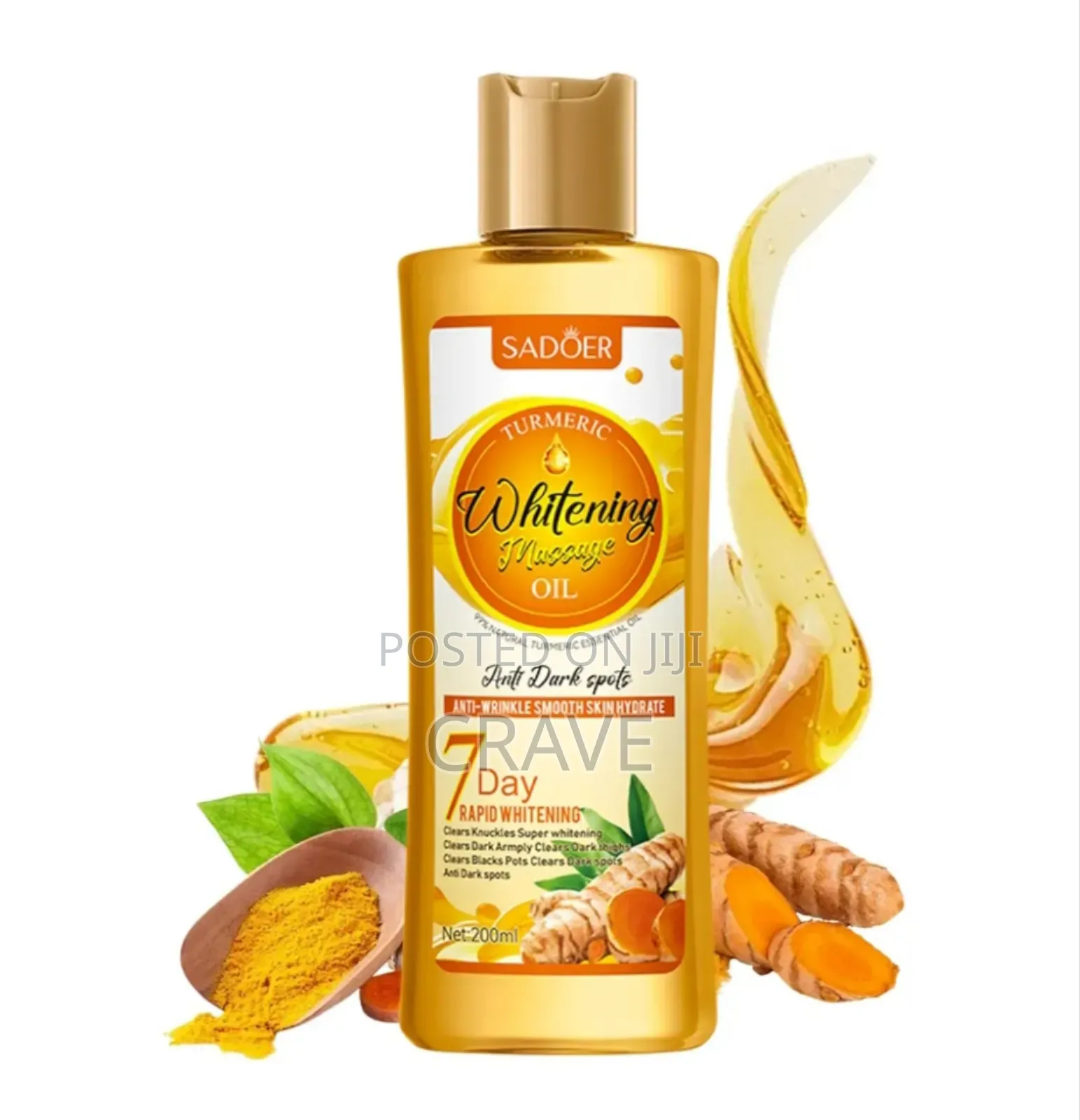 Sadoer Tumeric Whitening Massage Oil. 200ml