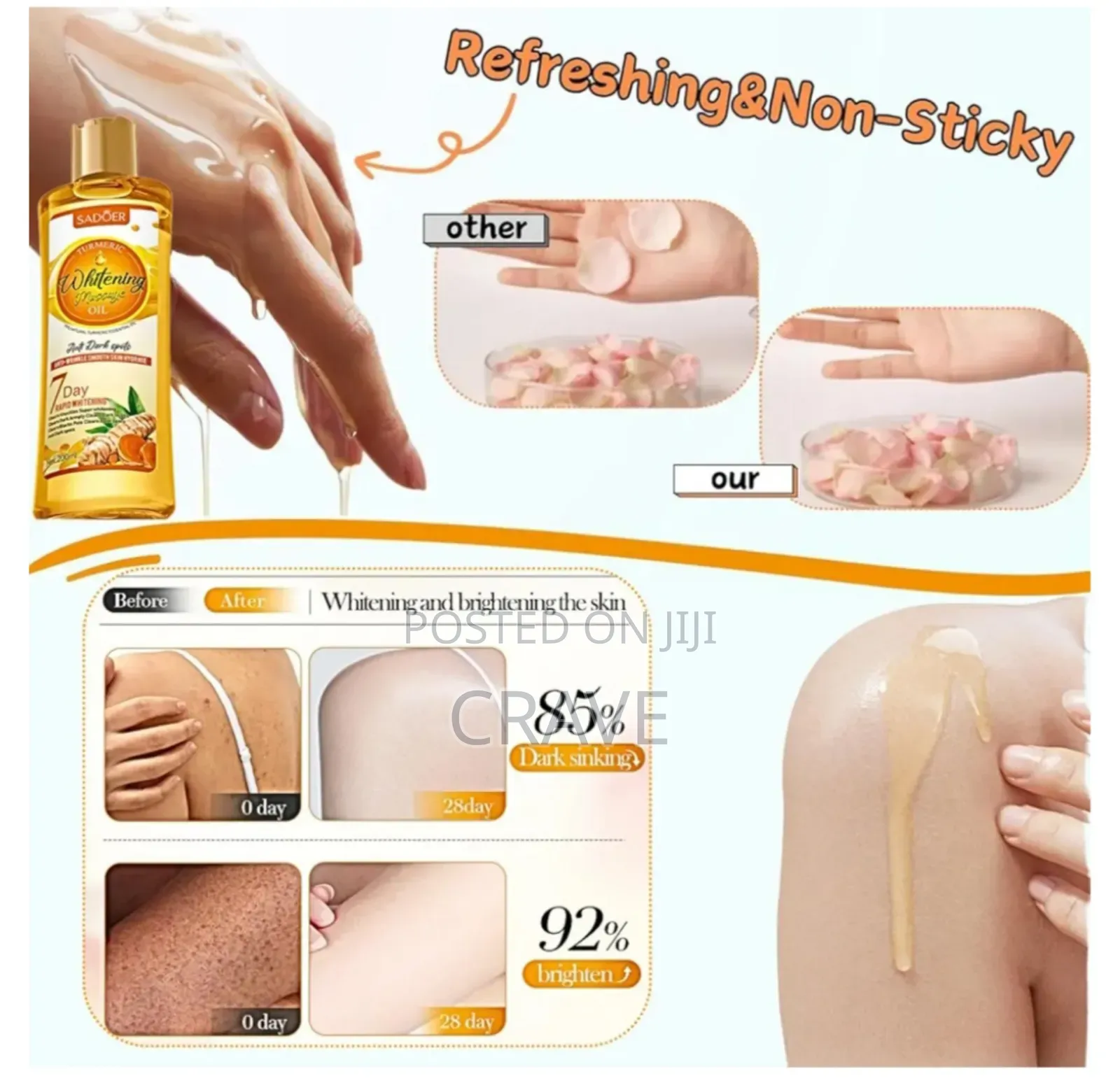 Sadoer Tumeric Whitening Massage Oil. 200ml