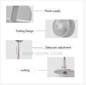 7200mah Household Table Portable Foldable Rechargeable Fan